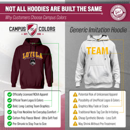 Loyola Chicago Ramblers Adult Arch & Logo Soft Style Gameday Hooded Sweatshirt - Maroon