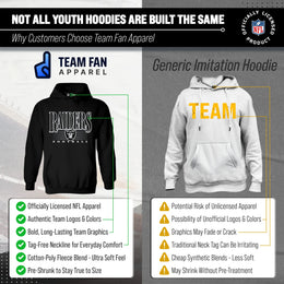 Las Vegas Raiders NFL Youth Overtime Blueprint Football Fleece Hooded Sweatshirt - Black