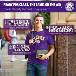 LSU Tigers NCAA Adult Gameday Cotton T-Shirt - Purple