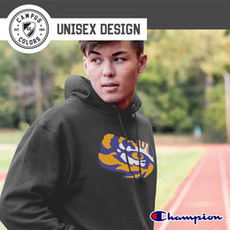 LSU Tigers Adult Mascot Fleece Hooded Sweatshirt - Charcoal