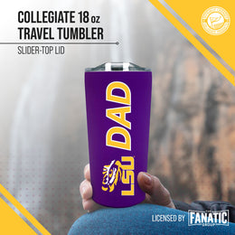 LSU Tigers NCAA Stainless Steel Travel Tumbler for Dad - Purple