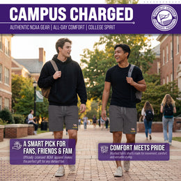 LSU Tigers NCAA Men’s University Athletic Performance Shorts - Black Heather