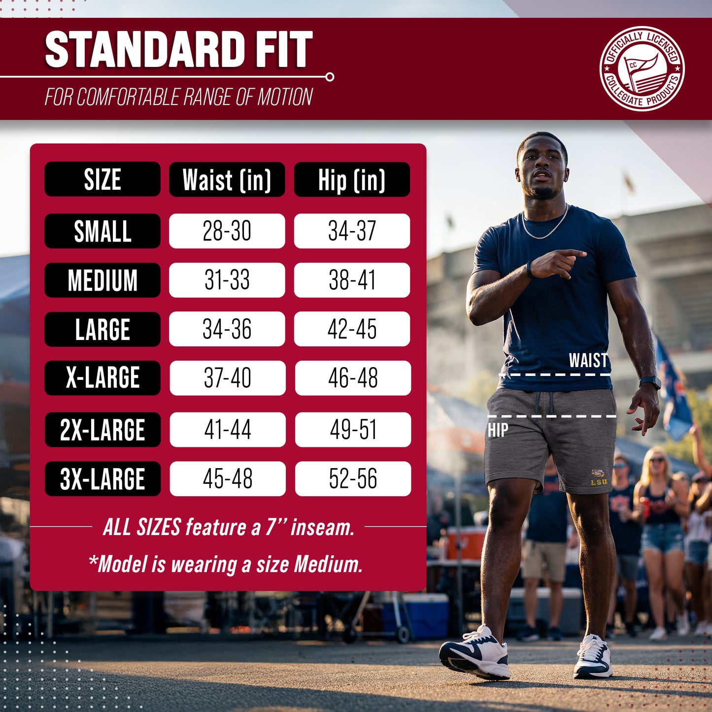 LSU Tigers NCAA Men’s University Athletic Performance Shorts - Black Heather