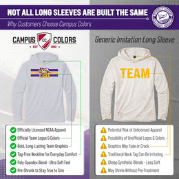 LSU Tigers NCAA Unisex Scholarship Cloud Jersey Performance Hooded Long Sleeve Tee - Gray Heather