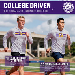 LSU Tigers NCAA Unisex Scholarship Cloud Jersey Performance Hooded Long Sleeve Tee - Gray Heather