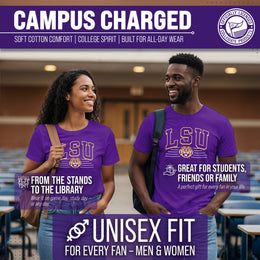 LSU Tigers NCAA Adult Unisex Overtime Classics T-Shirt - Purple