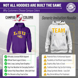 LSU Tigers Adult Arch & Logo Soft Style Gameday Hooded Sweatshirt - Purple
