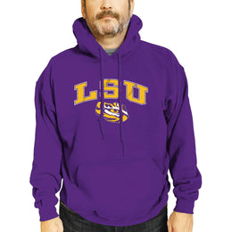 LSU Tigers Adult Arch & Logo Soft Style Gameday Hooded Sweatshirt - Purple