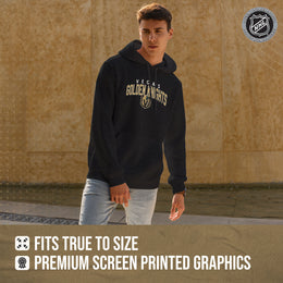 Las Vegas Golden Knights NHL Adult Unisex Powerplay Hooded Sweatshirt - Black Heather