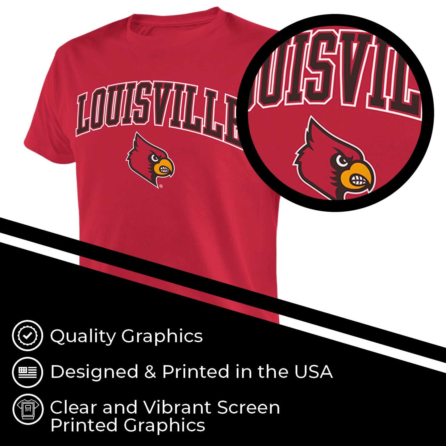 Louisville Cardinals NCAA Adult Gameday Cotton T-Shirt - Red