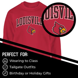 Louisville Cardinals Adult Arch & Logo Soft Style Gameday Crewneck Sweatshirt - Red