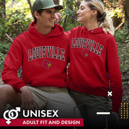 Louisville Cardinals NCAA Adult Tackle Twill Hooded Sweatshirt - Red