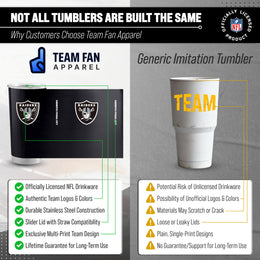 Las Vegas Raiders NFL 20oz Gameday Stainless Steel Tumbler - Black