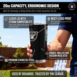 Las Vegas Raiders NFL 20oz Gameday Stainless Steel Tumbler - Black
