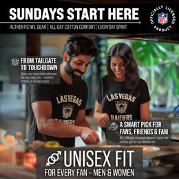 Las Vegas Raiders NFL Adult Retro Gameday Unisex T-Shirt - Black