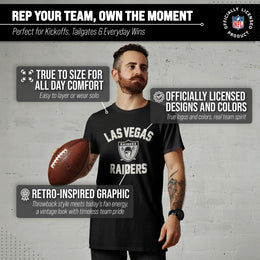 Las Vegas Raiders NFL Adult Retro Gameday Unisex T-Shirt - Black