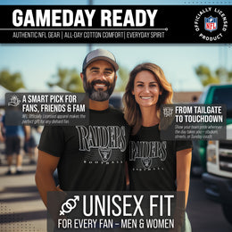 Las Vegas Raiders NFL Adult Overtime Blueprint Tag-Less T-Shirt - Black