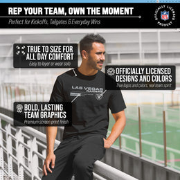 Las Vegas Raiders Adult NFL Speed Stat Sheet T-Shirt - Black