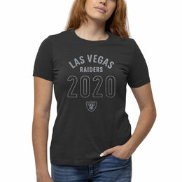 Las Vegas Raiders NFL Womens Big Date Tag-Less T-Shirt - Black