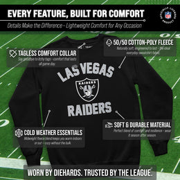 Las Vegas Raiders NFL Adult Gameday Football Crewneck Sweatshirt - Black
