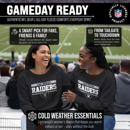 Las Vegas Raiders NFL Womens Charcoal Crew Neck Football Apparel - Charcoal