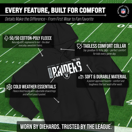 Las Vegas Raiders NFL Adult Unisex Modern Endzone Soft Fleece Hooded Sweatshirt - Black