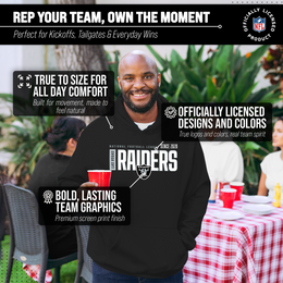 Las Vegas Raiders NFL Adult Unisex Modern Endzone Soft Fleece Hooded Sweatshirt - Black