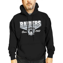 Las Vegas Raiders NFL Adult Unisex Vintage Block Ultra Soft Fleece Hooded Sweatshirt - Black