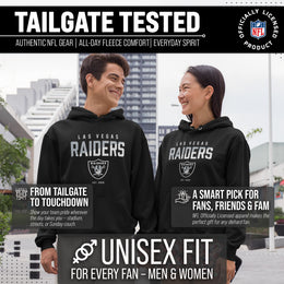 Las Vegas Raiders Adult NFL Diagonal Fade Fleece Hooded Sweatshirt - Black