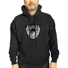Las Vegas Raiders NFL Adult Unisex Modern Throwback Ultra Soft Fleece Hooded Sweatshirt - Black Heather