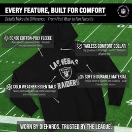 Las Vegas Raiders NFL Adult Gameday Hooded Sweatshirt - Black