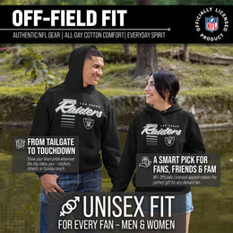Las Vegas Raiders NFL Adult Unisex Retro Script Ultra Soft Fleece Hooded Sweatshirt - Black