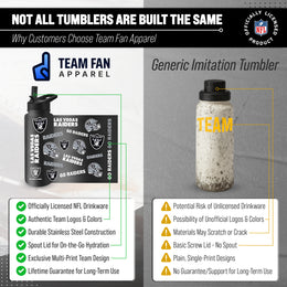 Las Vegas Raiders NFL 34Oz Native Quencher Water Bottle - Black