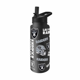 Las Vegas Raiders NFL 34Oz Native Quencher Water Bottle - Black