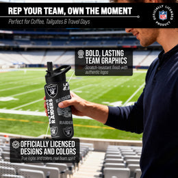 Las Vegas Raiders NFL 34Oz Native Quencher Water Bottle - Black