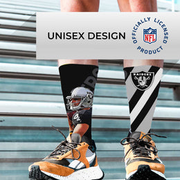 Las Vegas Raiders NFL Adult Player Stripe Sock - Black
