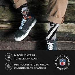 Las Vegas Raiders NFL Adult Player Stripe Sock - Black