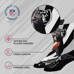 Las Vegas Raiders NFL Adult Player Stripe Sock - Black