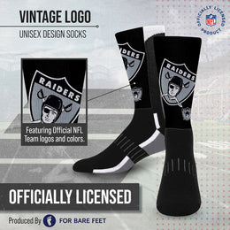 Oakland Raiders NFL V Curve  Socks - Black