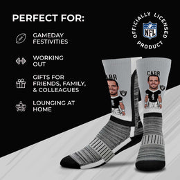Las Vegas Raiders FBF NFL Adult V Curve MVP Player Crew Socks - Sport Gray #4