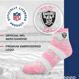 Las Vegas Raiders NFL Cozy Soft Slipper Socks - Pink