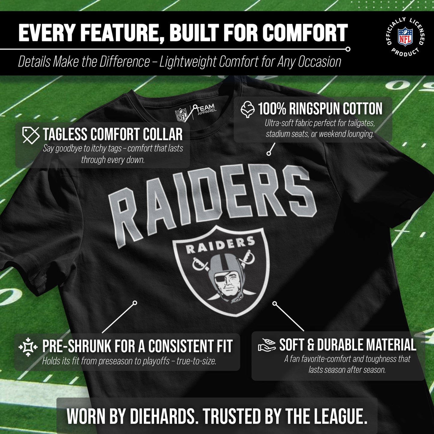 Las Vegas Raiders NFL Home Team Tee - Black