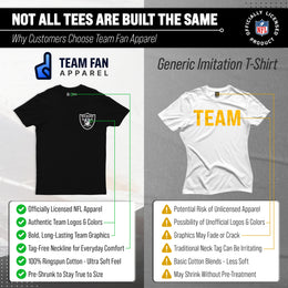 Las Vegas Raiders NFL Pro Football Final Countdown Adult Cotton-Poly Short Sleeved T-Shirt For Men & Women - Black