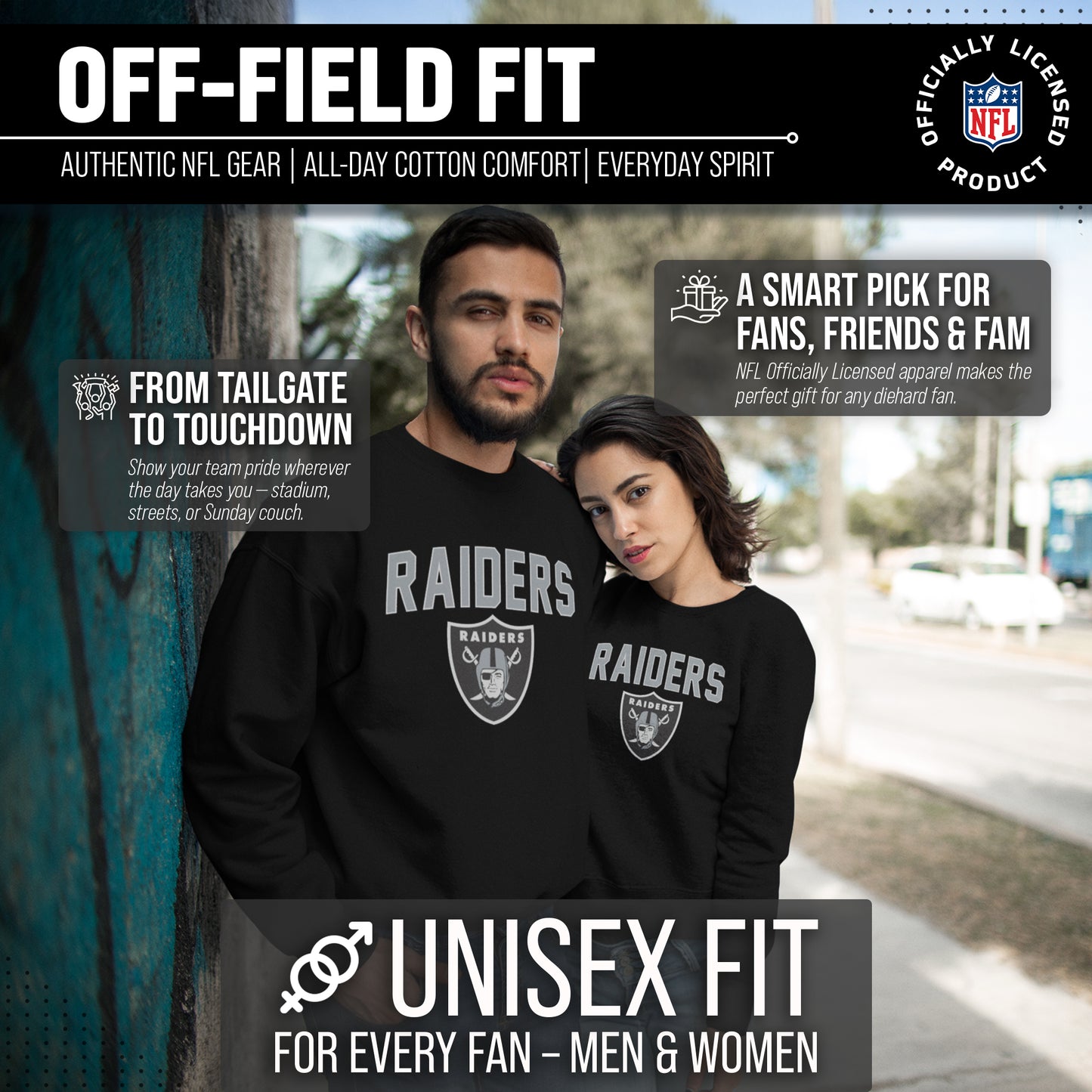 Las Vegas Raiders NFL Home Team Crew - Black