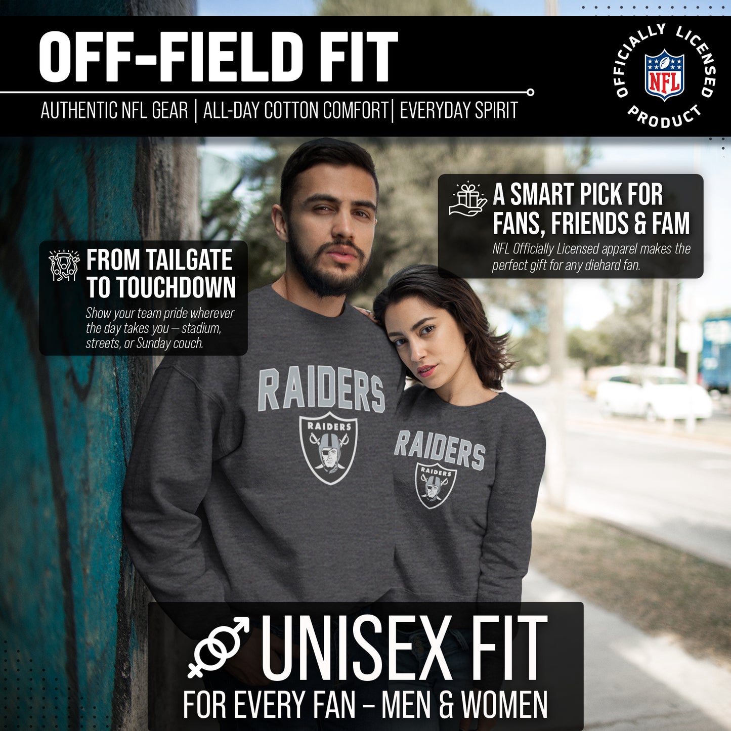 Las Vegas Raiders NFL Home Team Crew - Gray