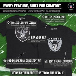 Las Vegas Raiders NFL Modern Throwback T-shirt - Black