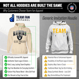 Las Vegas Raiders Ladies NFL Starstruck Fleece Pullover Hooded Sweatshirt - Cream