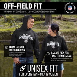 Las Vegas Raiders NFL Adult Unisex Starting Fresh Ultra Soft Fleece Hooded Sweatshirt - Black Heather