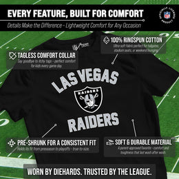 Las Vegas Raiders NFL Youth Gameday Football T-Shirt - Black