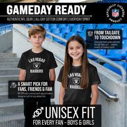 Las Vegas Raiders NFL Youth Gameday Football T-Shirt - Black